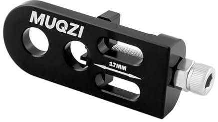 rockible Tensor de Cadena de Bicicleta, ajustador de tensión de Cadena de Bicicleta para Bicicleta Plegable BMX de una Sola Velocidad, Negro