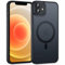 Yoedge Magnetisch Handyhülle für iPhone 12 / iPhone 12 Pro Hülle, [Kompatibel mit MagSafe] Durchscheinende Matt Schutzhülle Rückseite Dünn Stoßfest Anti-Fingerabdruck Schutzhülle Case, Schwarz