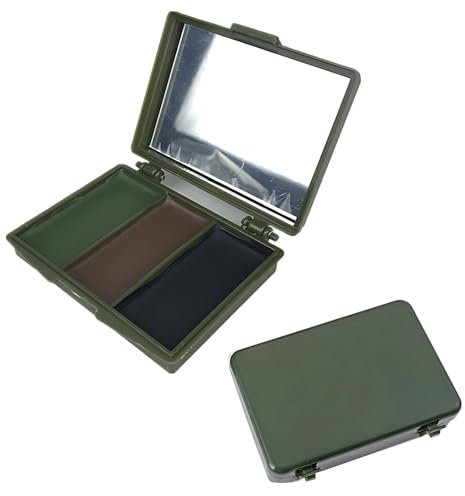 Tarnschminke Camouflage Creme 3-Farben, Bodypainting Öl Creamy Blendable, Make-up Face Paint für Körperkunst Party Schminke, Tarnung Survival Militär Armee, (Schwarz+Braun+Grün)