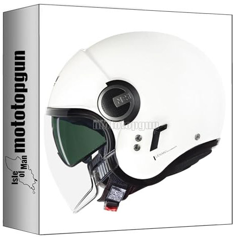 Nolan Casque Moto Jet n21 Visor Commuting onirico Noir Blanc Orange 345 Taille XXS mototopgun