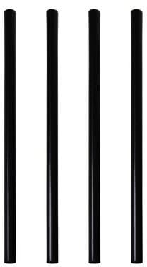VEPATIM 500 Trinkhalme Strohhalme Kunststoff PP Mehrweg schwarz 150 mm Ø 7mm