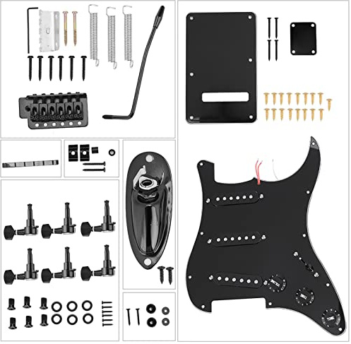 AOWINHIT 1 Set Electric Guitar DIY Kit Premium Materials Build Your Own Guitar for Music Enthusiasts, Guitar Project Kit Guitar Accessories Kit DIY Guitar Accessories