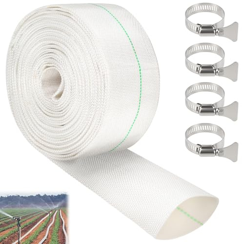 sturiz Gewebeschlauch Flachschlauch Schlauch 1 Zoll Feuerwehrschlauch 25mm Schlauch für Schmutzwasserpumpe Tauchpumpe Saugschlauch Druckschlauch 20M Pumpenschlauch Bauschlauch Industrieschlauch