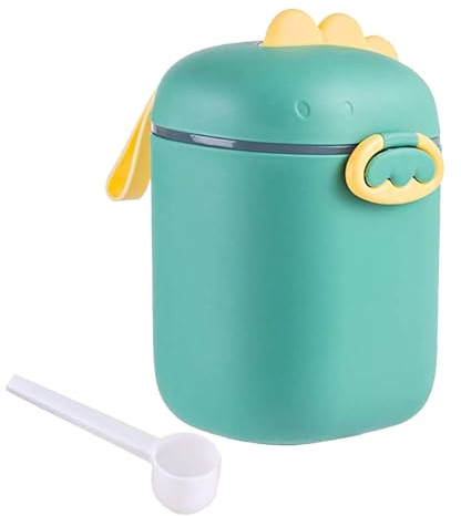Uxreoib Caja de almacenamiento portátil para leche en polvo, resistente a la humedad con cuchara, recipiente extraíble para almacenar leche en polvo (800 ml)