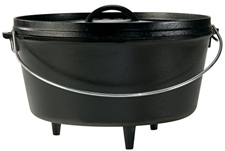 LODGE Outdoor Camping-Topf, tief, 30,48 cm, 7,57 Liter, Gusseisen