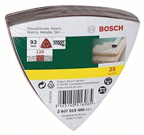 Bosch Accessories DIY 25tlg. Schleifblatt-Set verschiedene Materialien für Deltaschleifer (Körnung 240, 6 Löcher)