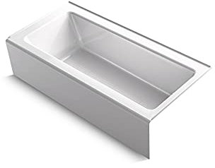 KOHLER 848-0 Bellwether 66 x 32 Cast Iron Alcove Bath with Integral Apron, Safeguard Slip-Resistant Surface, Right-Hand Drain, White