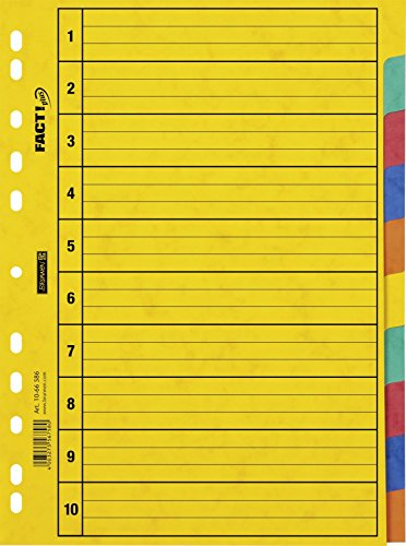 Ringbuchregister FACT!plus Brunnen 10-teilig - 5 Farben / A4 - Blanko