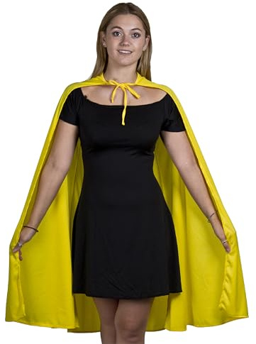 Adults Yellow Superhero Cape - Yellow Knee-length Cape - Perfect for Superhero Dress Up or Other Fancy Dress Events