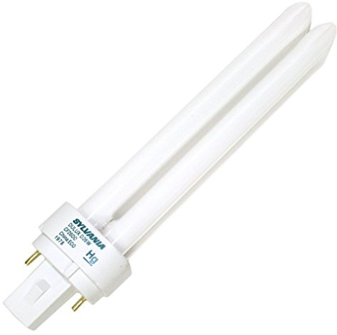 Sylvania 21115 (4-Pack) CF26DD/841/ECO 26-Watt Double Tube Comapct Fluorescent Light Bulb, 4100K, 1710 Lumens, 82 CRI, G24d-3 Bi-Pin Base