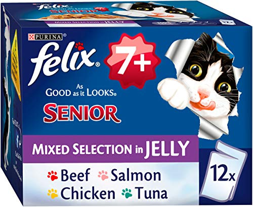 FELIX As Good As It Looks Senior Cat Food Mixed 12 x 100g