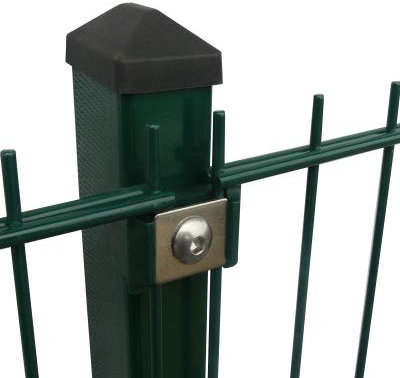 Doppelstabmattenzaun Höhe 0,83 m komplett Set 10 m bis 40 m Anthrazit oder Moosgrün (10 m, Moosgrün RAL 6005)