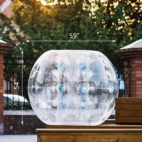 VEVOR 1,5 Meter Aufblasbar Bumper Stoßball, Aufblasbar Bumper Ball Durchsichtig 11 kg Gewicht, Bubble Fußball transparent PVC Sommer im Freien Spielzeug Keine Pumpe
