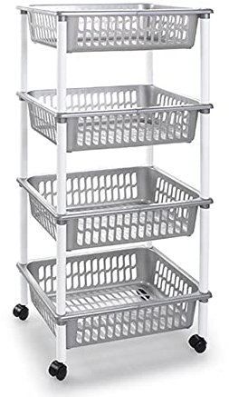 Plastic Forte 4073, Gris con Blanco, 40 x 30 x 85 cm