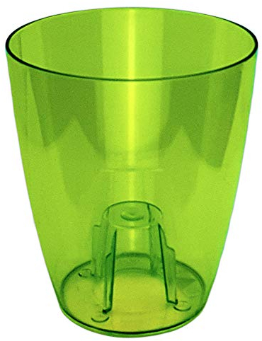 Erhard-Trading Orchideentopf CULTIVA Rund transparent Grün 13 cm Blumentopf Übertopf Kunststoff