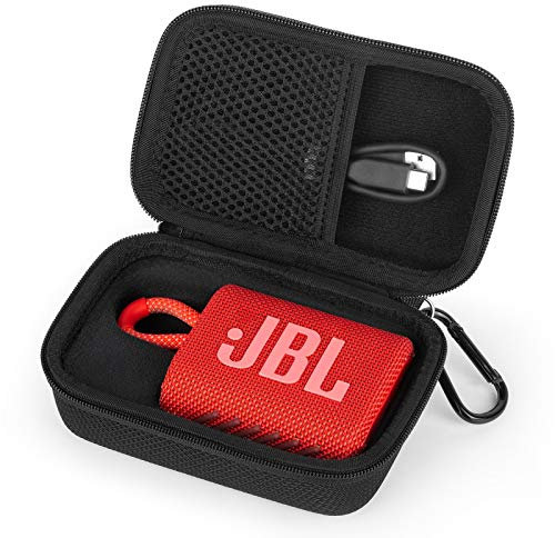 Yinke Étui Housse pour JBL GO 3 Mini Enceinte Bluetooth, Coque Rigide avec éponge Sac de Rangement (Black)