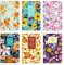 6 Packungen Blumen-Notizbücher mit Bibelversen, 80 Seiten (liniert, 40 Blatt) 12,7x20,3cm, kleines Notizbuch, Taschenbuch, Schreibblock, christliches Kunst-Geschenkset, Skripturen, Softcover-Tagebuch
