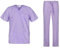 B-well Cesare Uniforme Sanitaria Donna e Uomo Unisex Set con Camice e Pantalone, lilla, M