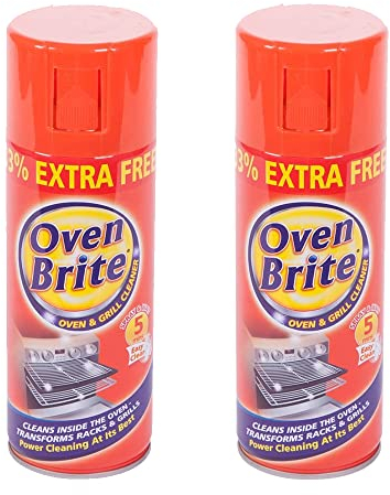 2X400 ML Oven Brite Deep Oven & Grill Spray Cleaner. Cleans Inside The Oven-Transforms Racks & Grills (1)