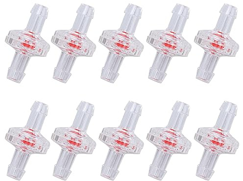 10 Stück Einweg Rückschlagventil PP Kunststoff Wasser Stoppt Plug In Schlauch Barb Rückkehr Inline für Wasser Kraftstoff Gas Flüssigkeit Luft (7mm)