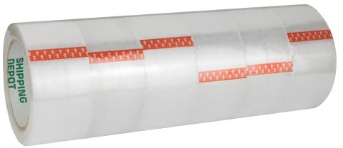 Shipping Depot Transparentes Verpackungsband (6 Rollen) 2 mil, 2 Zoll x 110 Yards Ersatzband für Verpackung, Versand, Abdichtung von Umzugskartons