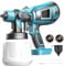 Upgraded Paint Sprayer Compatible with Makita 18V Battery, Fence Paint Sprayer, 550W/3 Nozzles, HVLP Electric Spray Gun for Home Interior and Exterior, Cabinets, House, Fence(Battery NOT Included)