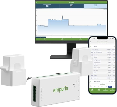 Smart Home Energy Monitor | Vue - Real Time Electricity Monitor/Meter | Solar/Net Metering | (Monitor Only)