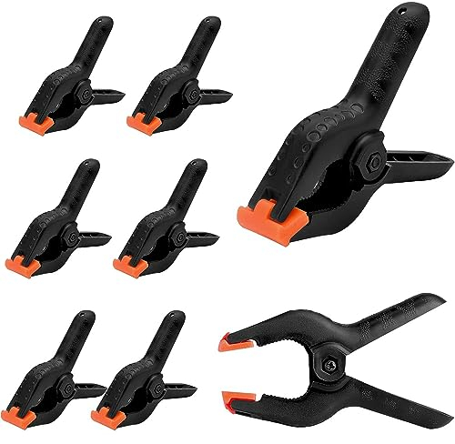 8 Pièces Pince a Ressort, Ressort Pince Etau Plastique, Grandes Pinces Serres Force, Pince Bricolage, pour Photographie, Studio Photo, Arrière-Plan, Artisanat, Jardin, Terrasse