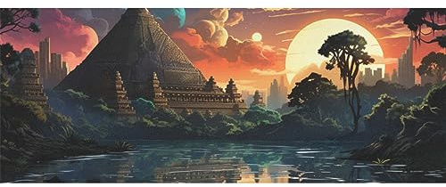 DNOVING Lot de 2 rouleaux de papier cadeau d'anniversaire avec structure de temple magnifique – 147,3 x 58,4 cm de papier cadeau pour garçons et filles, anniversaire et fête prénatale GWP-833842954