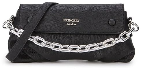 Princely London Schultertasche Laura – Elegante Umhängetasche aus Hochwertigem Veganem Leder – Perfekt für Alltag, Büro und besondere Anlässe