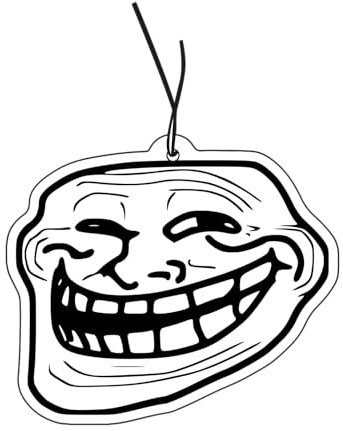 CME.Promo 2x Duftbaum mit Troll Face Motiv, Auto Duftspender, Duftbaum Auto tuning, car air freshener, Duftanhänger Auto, Duftbaum Set Auto