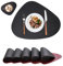 Platzsets Platzdeckchen Abwaschbar Rund,Tischsets rutschfest,Teller Untersetzer Rund,Tischset Lederoptik,Doppelseitigen Platzset und Untersetzer Teller 6er Set Oval(Schwarz&Rot)