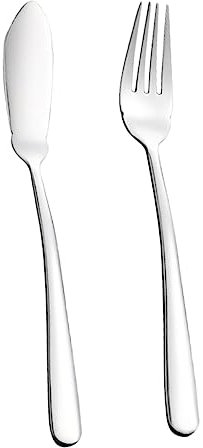 LIFKOME Edelstahl Besteckset 1 Satz Silber für Restaurant und Familien