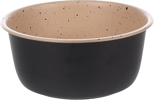 Flamingo Futter- und Trinknapf für Hund Dimi Rund Schwarz L - 920ML - Antirutsch und Spülmaschinenfest