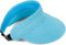 styleBREAKER Papierstroh Visor Cap einfarbig | Sonnenvisier mit elastischem Band und Hakenverschluss | Luftige Schildkappe als Sonnenhut für Damen, Farbe:Türkis