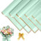 20 Blatt Blumenstrauß Geschenkpapier - Wasserdicht Wrapping Paper, Blumen Papier mit Band, Blumenpapier für Geschenkverpackungen, Blumen, Kunst und Handwerk (Grün, 58x58cm)