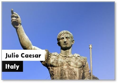 Detail der Bronzestatue von Julio Caesar – Rom – Italien, Kühlschrankmagnet