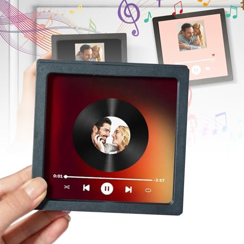 Kühlschrankmagnet Musik, Personalisierter KüHlschrankmagnet Mit Musik, Personalisierte Album Musik KüHlschrankmagnet Lieder Spielen Und Die LautstäRke Einstellen Dekoration Geschenk (B)