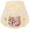 Selonis Tente Château pour Enfants Tente De Jeu 105X90cm/100 Balles 7cm Colorées Jouet Cabane Pop-Up Château Maison De Jeu, Beige Clair: Beige Pastel/Bleu Pastel/Saumon