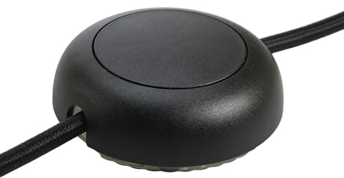 EHMANN 2420x0900 Elektronischer LED Universal-Schnurdimmer T24.09 schwarz, PhasenAN- und ABschnitt, manuell umschaltbar, für 230V~ / 50Hz und 110V~ / 60Hz Netze geeignet