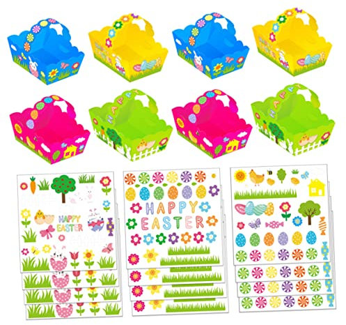 ibasenice 1 Set Einkaufskorb Osterschmuck Osterschmuck Osterkörbe DIY Körbe Osterthemakorb Osterhasenkörbe DIY Korb Osterkorb Papier