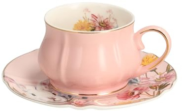 home&you Tasse Mit Untertasse Sirsobunny, Rosa, Ostern Teetassen aus Porzellan, Kaffeetasse, Ostergeschirr, Deko Ostern Frühjahr für Tisch & Wohnbereich, Osterdekoration, Frühlingsdeko