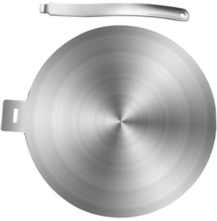 OFFSCH Induktionsadapterplatte Edelstahl Wärmeverteilerplatte Hochleitfähig für Gas und Induktionsherde mit Auftaufunktion 280x3,4mm