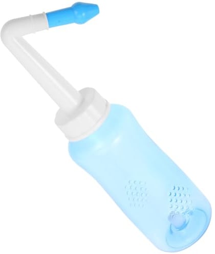 SECFOU Nasenspülflasche 300 Ml mit Manuellem Druckventil Tragbar Transparent Nasenreinigung für Erwachsene und Kinder Nasenspülung zur Linderung und Pflege