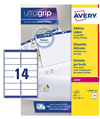 Avery L7163-40 addressing Label