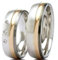 585 Palladium Rotgold 925 Silber Eheringe R-947 - Shadow Line PD/Silber