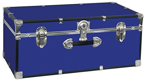 Seward Trunk College Dorm and Camp Storage Footlocker Trunk, Blue, 30-Inch (SWD5120-40)
