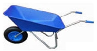 WHEELBARROW 85 LITRE BLUE PLASTIC PAN MADE IN UK