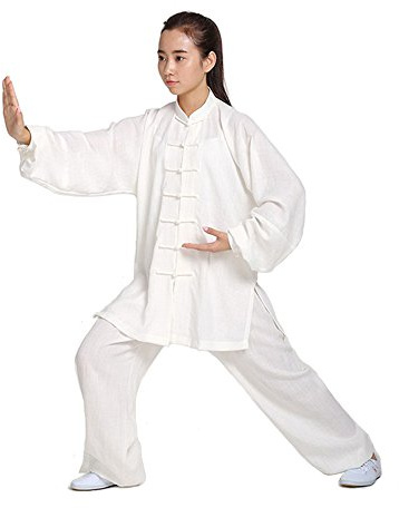 ZooBoo Unisex Linen Tai Chi Uniform Kung Fu Martial Arts Suit