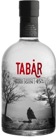 Premium Gin Tabar, l'originale della Bassa Modenese. Gin Distillato tra le nebbie dei fiumi Panaro e Secchia secondo una ricetta originale del 1814. 70cl, 45% Vol.
